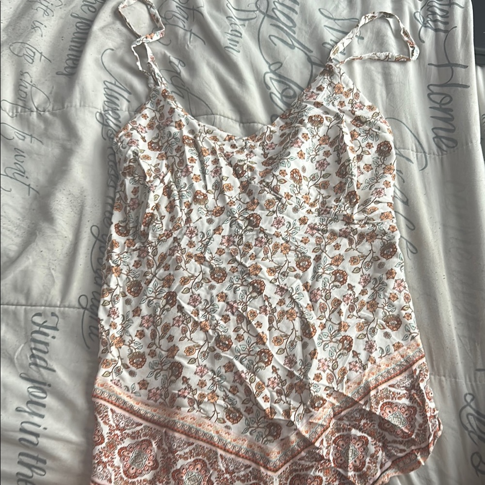 Cream Asymmetrical Tie Front Camisole